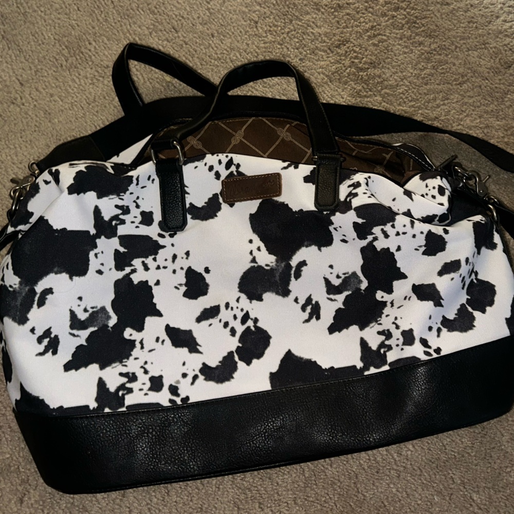 Wrangler cow print duffel bag (not used)